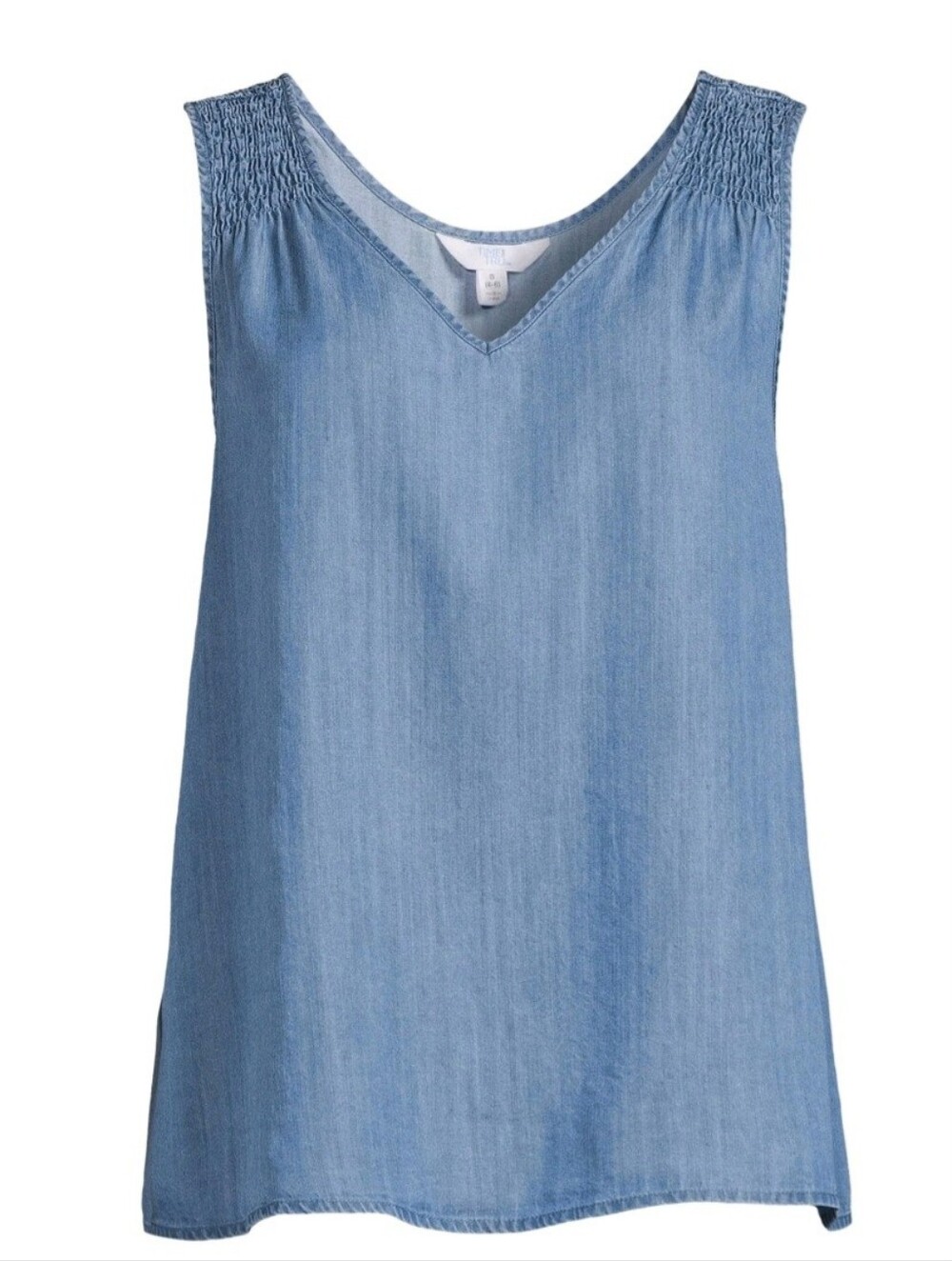 Time & Tru V Neck Denim Plus Size Tank Top Size 16-18 New Without Tag!